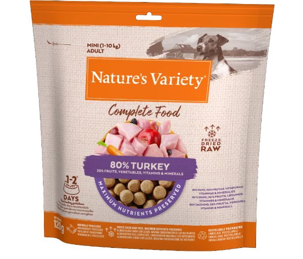 Picture of Natures Variety Dog - Complete Freeze Dried Food Turkey 120g
