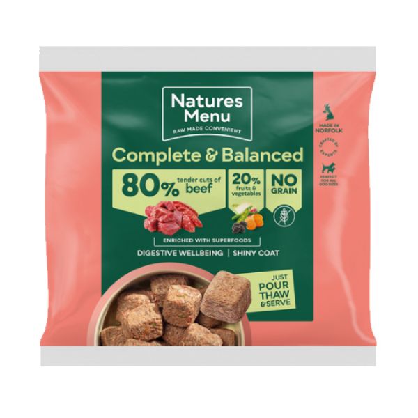 Picture of Natures Menu Dog - Complete & Balanced Nuggets 80/20 Beef 1kg