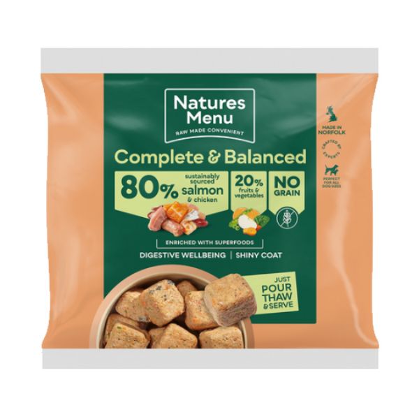 Picture of Natures Menu Dog - Complete & Balanced Nuggets 80/20 Salmon & Chicken 1kg