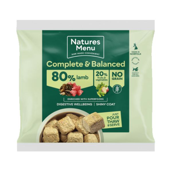 Picture of Natures Menu Dog - Complete & Balanced Nuggets 80/20 Lamb 1kg