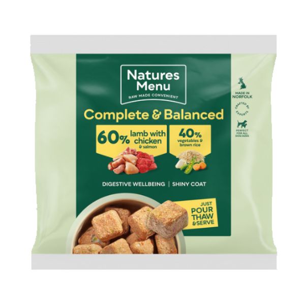 Picture of Natures Menu Dog - Complete & Balanced Nuggets 60/40 Lamb With Chicken & Salmon 1kg