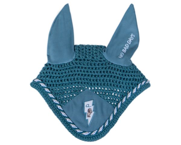 Picture of QHP Ear Net Thunderbolt Deep Lagoon Pony