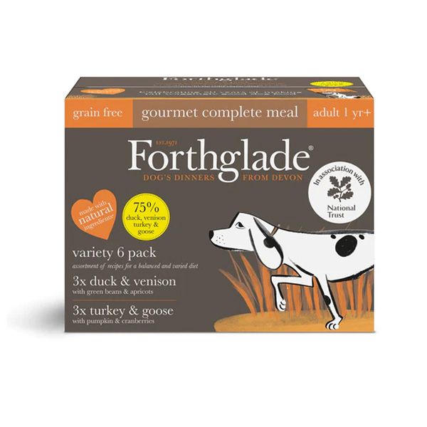 Picture of Forthglade Dog - Gourmet Grain Free Variety (Duck & Venison, Turkey & Goose) 6x395g