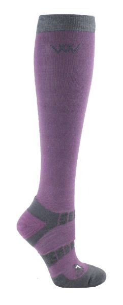 Picture of Woof Wear Long Bamboo Waffle Riding Socks Lilac Grey M