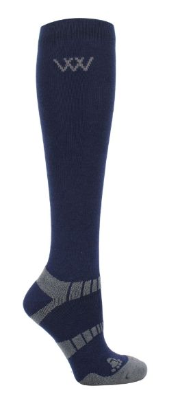 Picture of Woof Wear Long Bamboo Waffle Riding Socks Navy Grey M