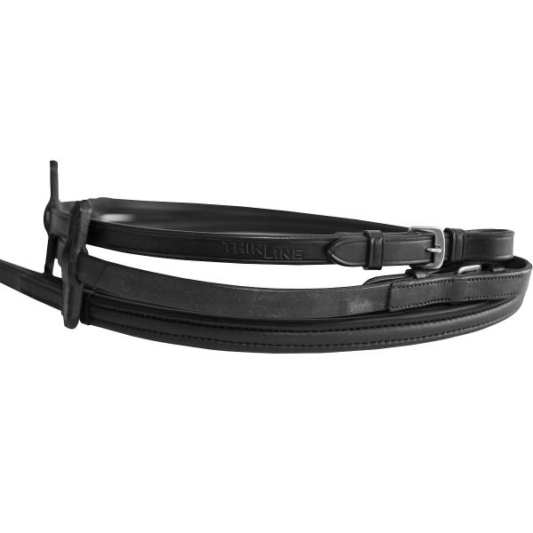 Picture of ThinLine English Reins Black Buckle No Stoppers 54"