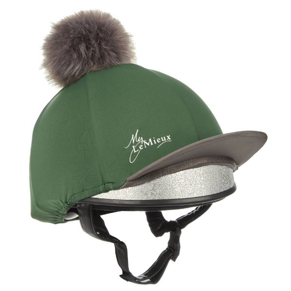 Picture of Le Mieux Pom Pom Hat Silk Hunter Green