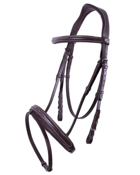 Picture of QHP Luxury Stitched Bridle Dark Brown