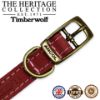 Picture of Ancol Timberwolf Leather Collar Raspberry 45-54cm Size 6