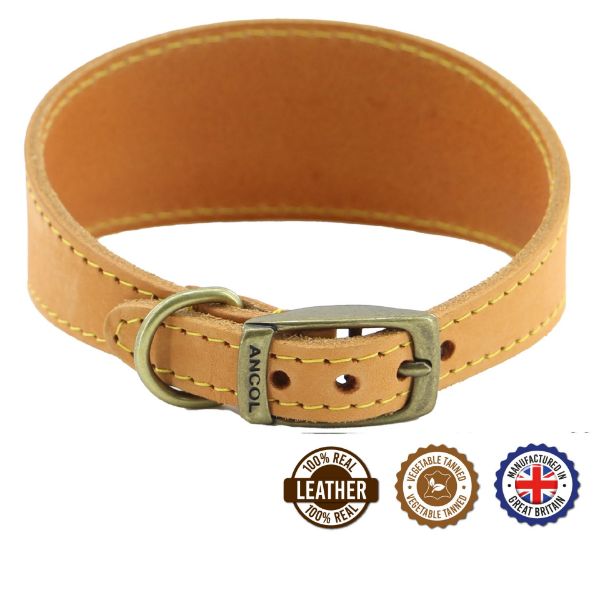 Picture of Ancol Timberwolf Greyhound Collar Mustard 34-43cm Size 4