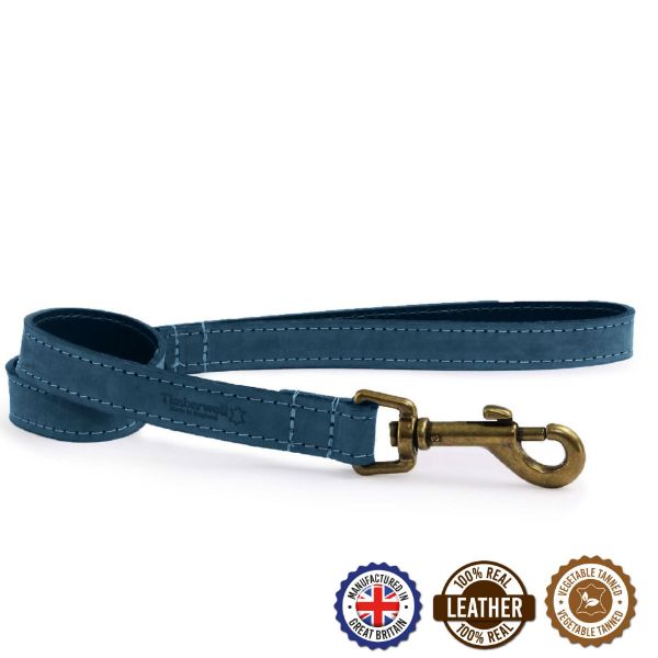 Picture of Ancol Timberwolf Leather Lead Blue 60cm x 19mm