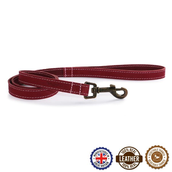 Picture of Ancol Timberwolf Leather Lead Raspberry 1mx19mm