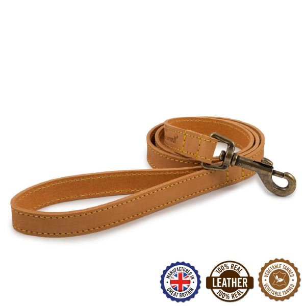 Picture of Ancol Timberwolf Leather Lead Mustard 1mx19mm