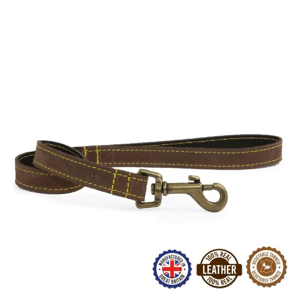 Picture of Ancol Timberwolf Leather Lead Sable 60cmx19mm