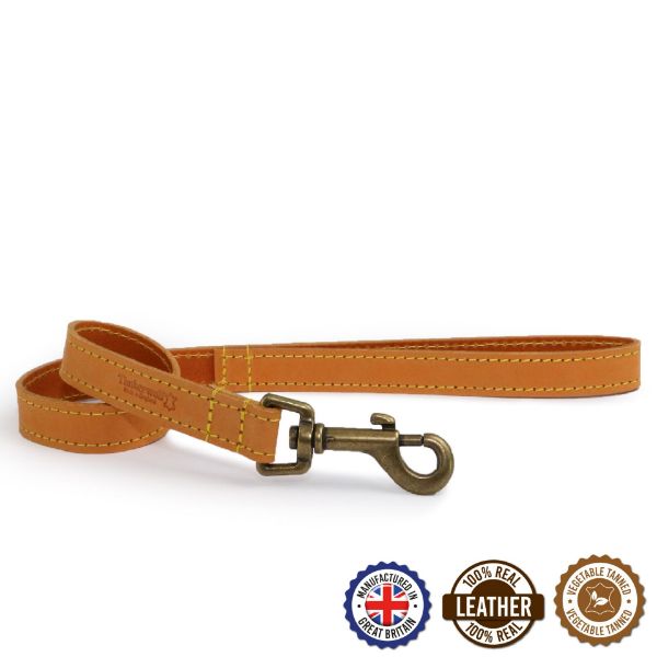 Picture of Ancol Timberwolf Leather Lead Mustard 60cmx19mm