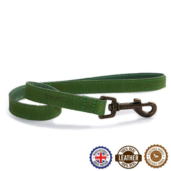 Picture of Ancol Timberwolf Leather Lead Green 60cm X19mm
