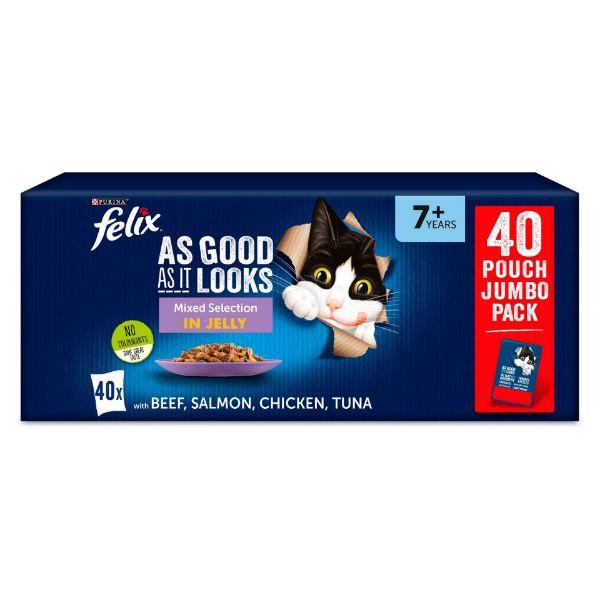 Picture of Felix As Good As It Looks Senior Pack Mixed Selection 40x100g