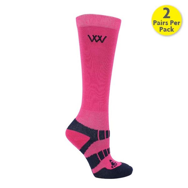 Picture of Woof Wear Young Rider Pro Sock Pink Navy JL