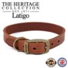 Picture of Heritage Latigo Leather Collar Chestnut 45-54cm Size 6