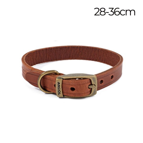 Picture of Heritage Latigo Leather Collar Chestnut 28-36cm Size 3