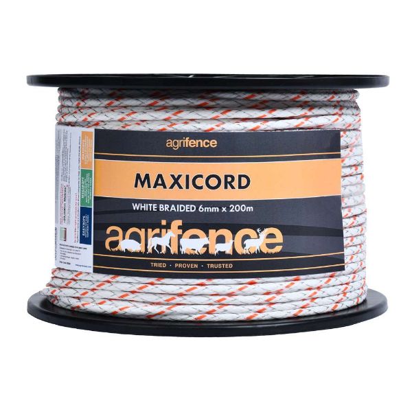 Picture of Agrifence Maxicord White Braided 6mmx200m