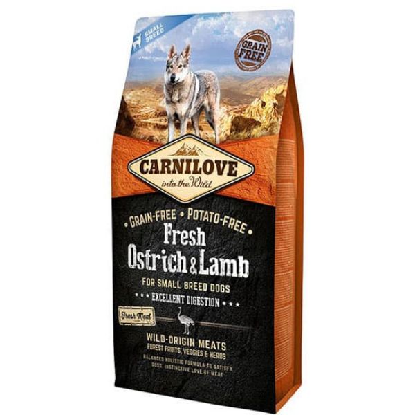 Picture of Carnilove Dog - Ostrich & Lamb Small Breed Adult 6kg
