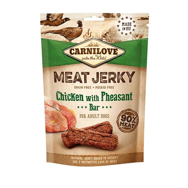 Picture of Carnilove Jerky Chicken With Pheasant Bar Treats 100g