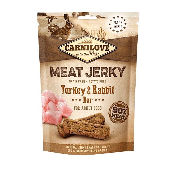 Picture of Carnilove Jerky Turkey & Rabbit Bar Treats 100g
