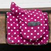 Picture of Supreme Products Ride On Dotty Fleece Saddle Cover Magical Mulberry One Size