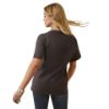 Picture of Ariat Wms Patina Steer SS Tee Washed Black
