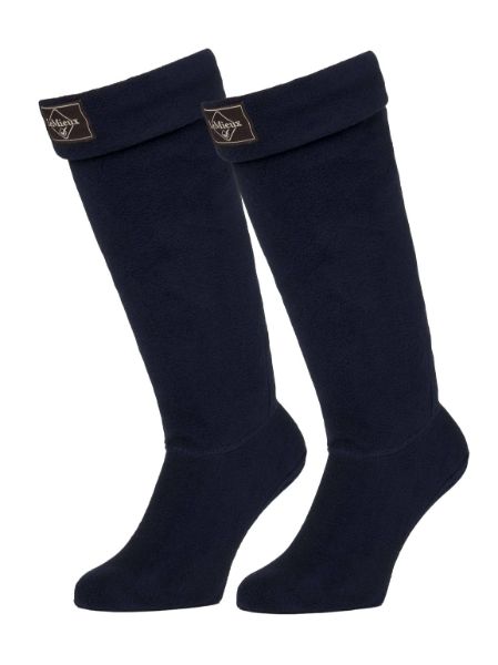 Picture of Le Mieux Wellington Boot Sock Fleece Navy Small 4-5