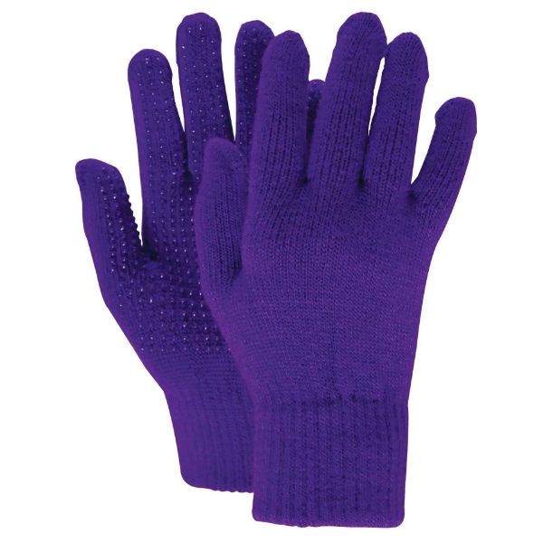 Picture of Dublin Childs Magic Pimple Grip Riding Gloves Deep Purple One Size