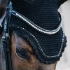 Picture of Kentucky Horsewear Fly Veil Wellington Stone & Pearl Black Full