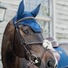 Picture of Kentucky Horsewear Fly Veil Wellington Velvet Pearls Navy Full
