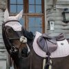 Picture of Kentucky Horsewear Fly Veil Wellington Velvet Pearls Soft Rose Full