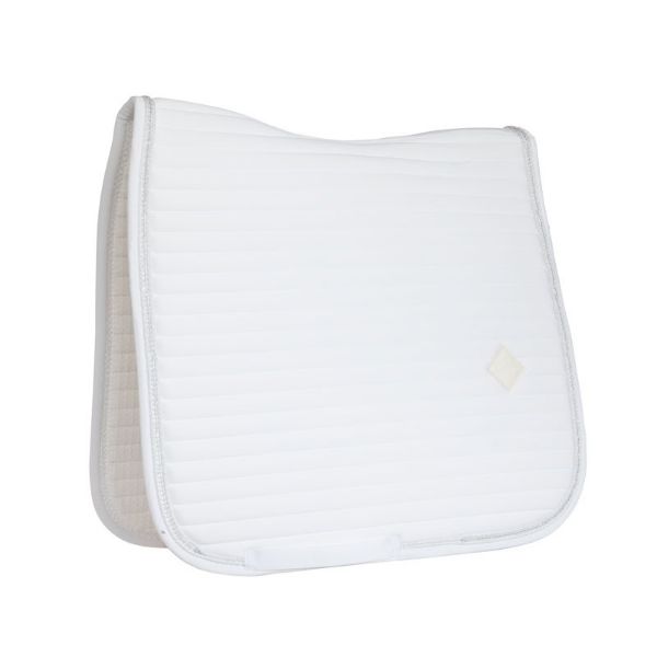 Picture of Kentucky Horsewear Saddle Pad Pearls Dressage White Full