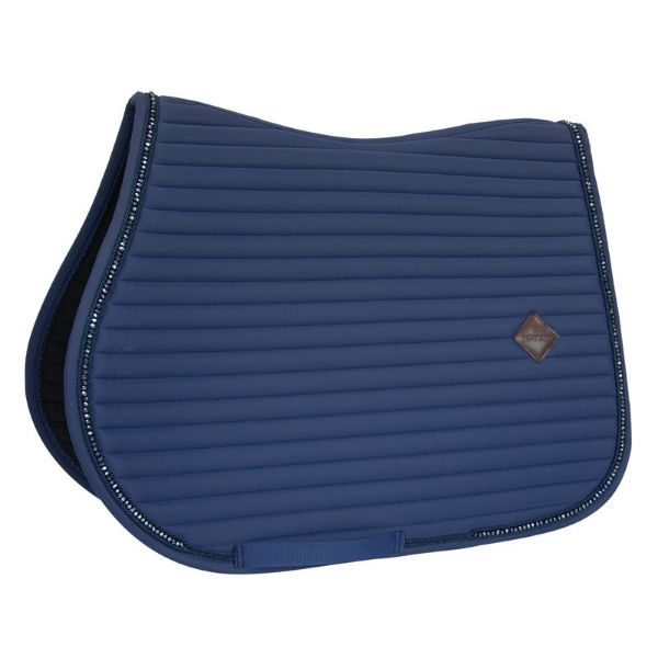 Picture of Kentucky Horsewear Saddle Pad Pearls Show Jumping Navy Full