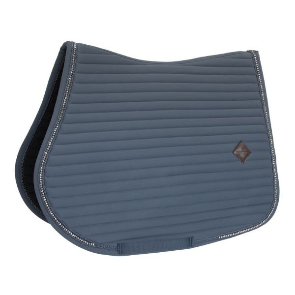 Picture of Kentucky Horsewear Saddle Pad Pearls Show Jumping Grey Full
