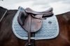 Picture of Kentucky Horsewear Saddle Pad Velvet Jumping Light Blue Full