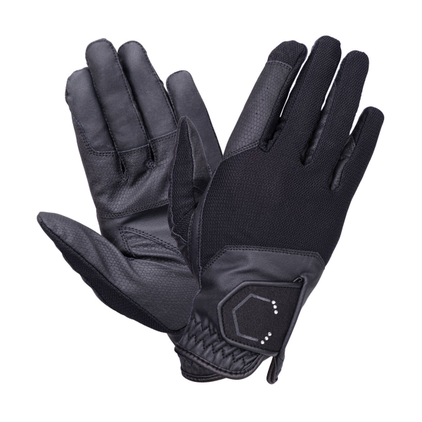 Picture of Coldstream Blakelaw Diamante Riding Gloves Black / Silver