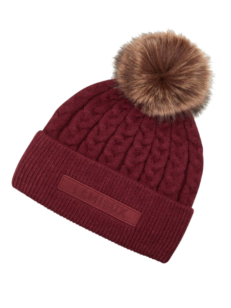 Picture of Le Mieux Clara Cable Beanie Merlot