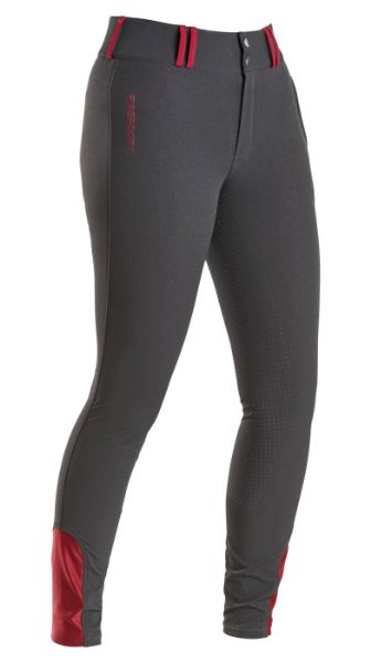 Picture of Firefoot Ladies Emley Breeches Grey / Merlot