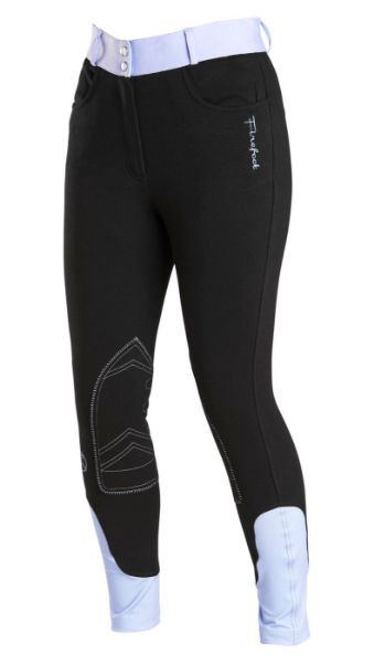 Picture of Firefoot Ladies Farsley Fleece Lined Breeches Black/Blue