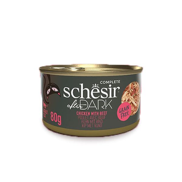 Picture of Schesir After Dark Wholefood Adult Cat Chicken & Beef In Broth 80g