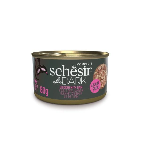 Picture of Schesir After Dark Wholefood Adult Cat Chicken & Ham In Broth 80g