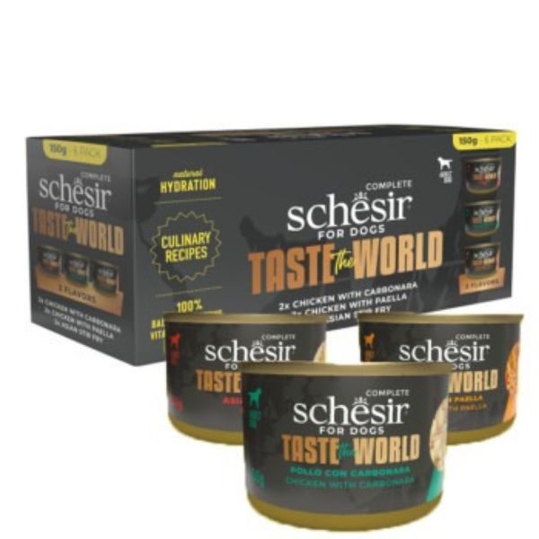 Picture of Schesir Taste The World Adult Dog Variety Pack 6x150g