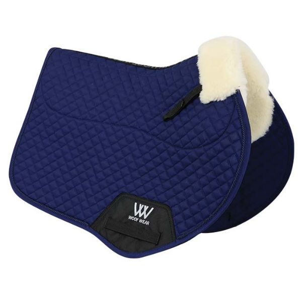 Picture of Woof Wear Close Contact Sheepskin Saddle Cloth Navy Full