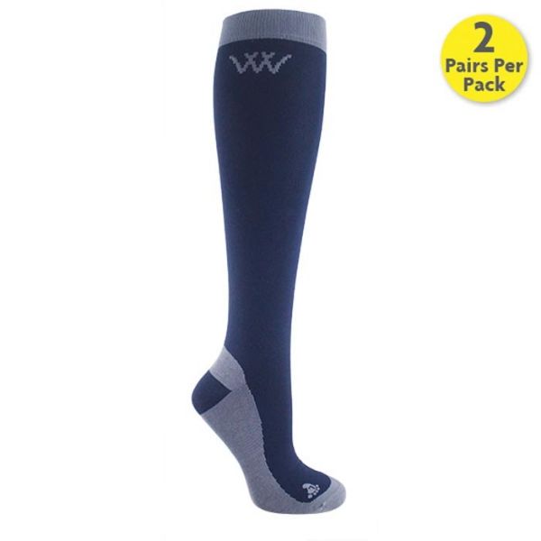 Picture of Woof Wear Competiton Riding Socks Navy Grey UK3-5.5 S 