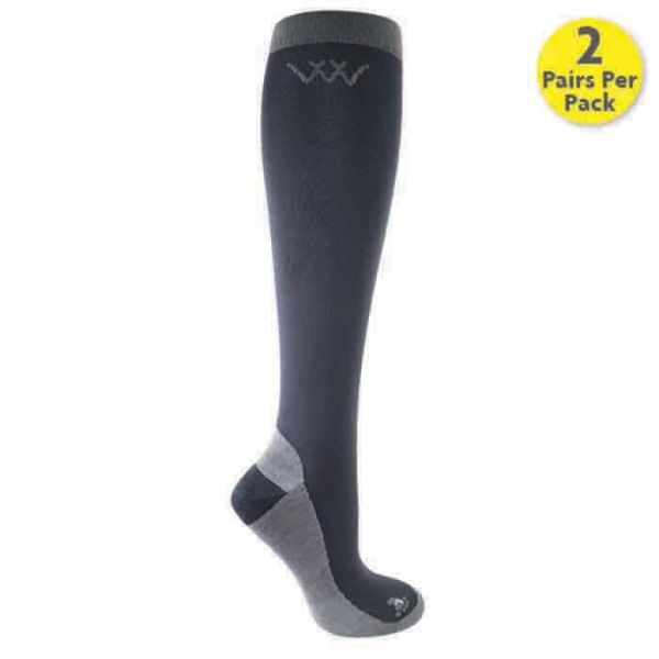 Picture of Woof Wear Competiton Riding Socks Charcoal UK6-8.5 M