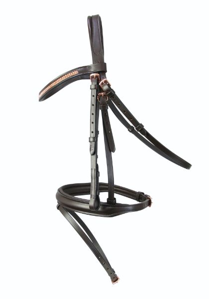 Picture of Hy Equestrian Rosciano Rose Gold Bridle Brown/Rose